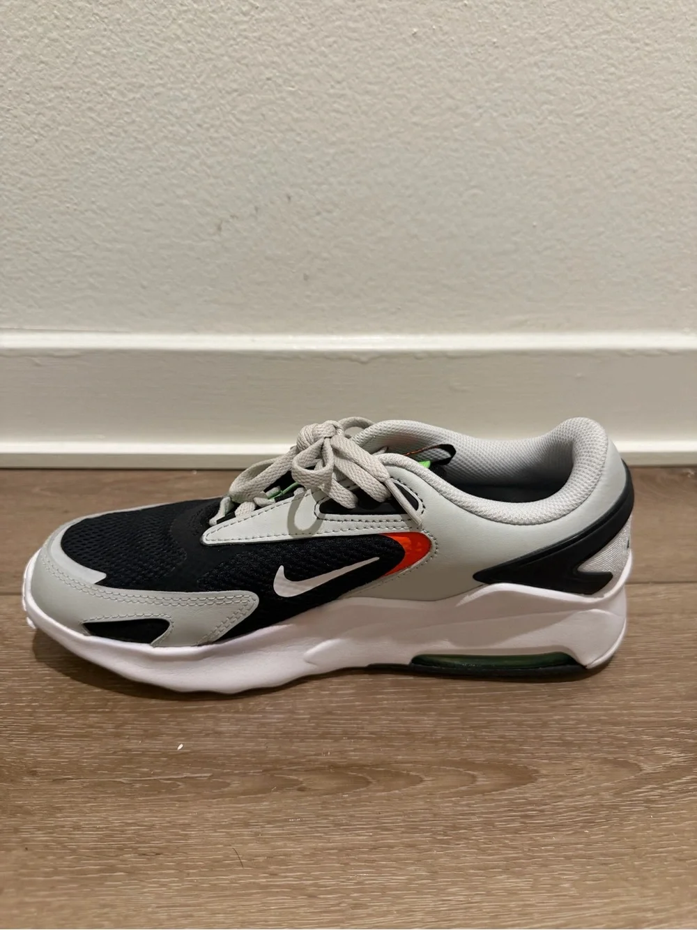 Nike Kids Black, Gray, Neon Green & Orange Running Sneakers